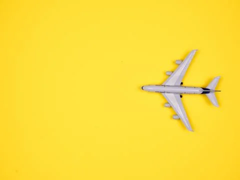 Plane display from top view perspective Stock Photos
