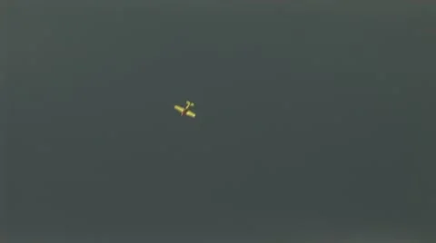 PLANE DIVING IN CLOUDS Stock Footage 49361817