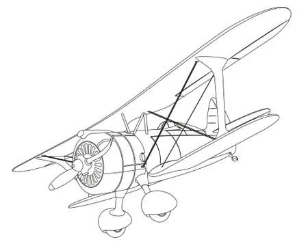 Plane drawing Stock Illustration