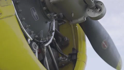 Plane Engine Stock Footage 136047879