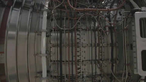 Plane engine pull away Stock Footage 77099785