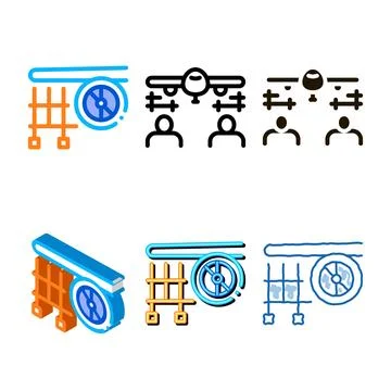 Plane engine wing icon vector minimal outline Stock Illustration
