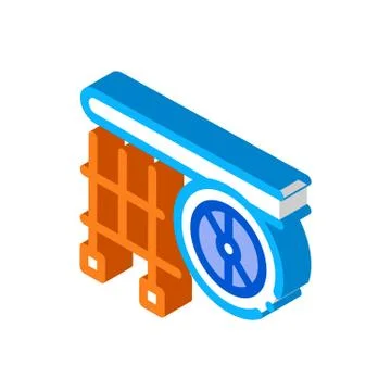 Plane Engine Wing isometric icon vector illustration Illustrazione stock