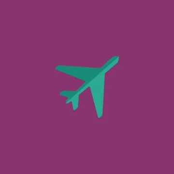 Plane flat icon Stock Illustration