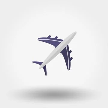 Plane. Flat Icon Stock Illustration