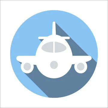Plane flat icon Stock Illustration