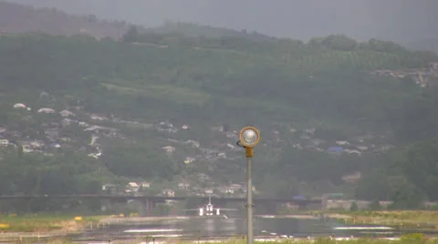 The plane flies up Stock Footage 26350993