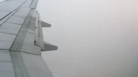 The plane flies over Siberia Stock Footage 98653877