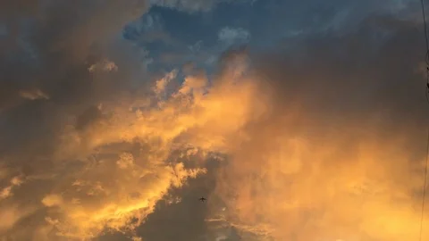 Plane flies overhead at sunsetPlane flies overhead at sunset Vidéo 119256093