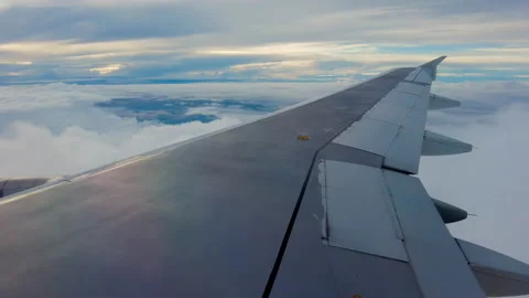 Plane In Flight Clouds POV 4K Video stock 210847897