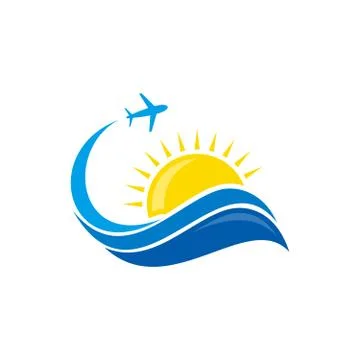 Plane flight summer Stock Illustration