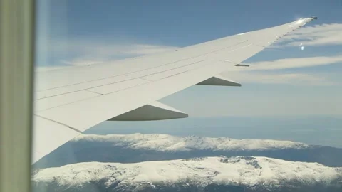 Plane fly through the window Stock Footage 133258978
