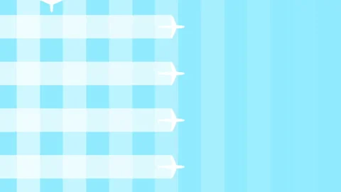A Plane Flying In From Above and the Left to Create a Checkered Pattern Stock Footage 327526410