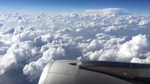 The plane is flying above the clouds Stock Footage 67271371