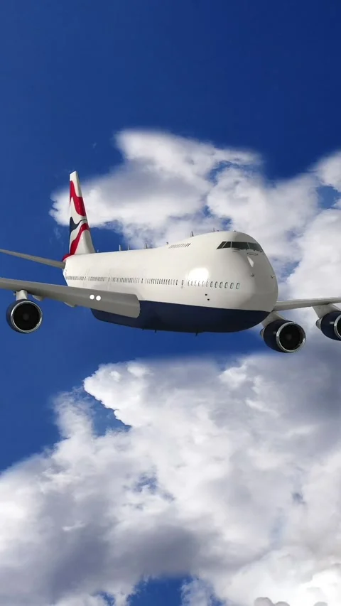 Plane Flying Above The Clouds Stock Footage 281339316