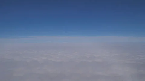 Plane flying above clouds Seq C Pt20 of 60 Stock Footage 240856581