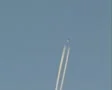 Plane flying across sky SD Footage
