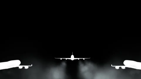 Plane Flying Animation With Alpha Channel Stock Footage 106569009