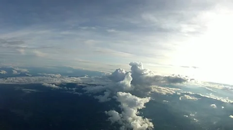 Plane Flying Clouds Sunset 스톡 동영상 11322646
