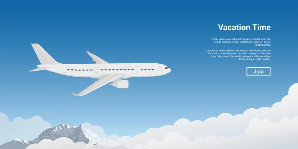Plane flying high Stock Illustration