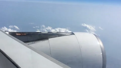 A plane flying high in the sky Stock Footage 162246186