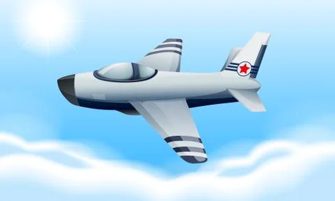 A plane flying Stock Illustration