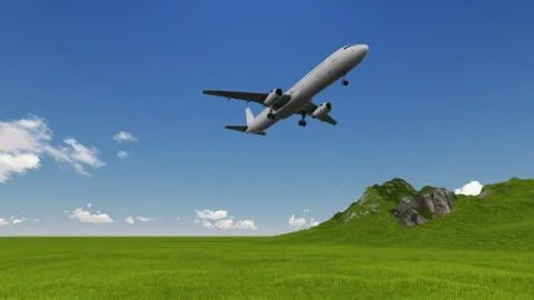 Plane flying Stock Illustration