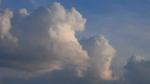 Plane Flying By Large Cloud Stock Footage 197339166