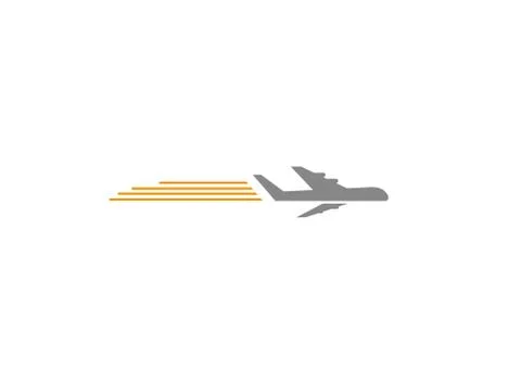 Plane Flying Logo Stock Illustration