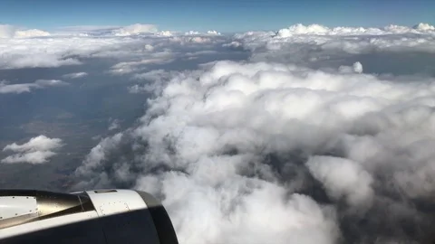 Plane Flying Over The Clouds Stock Footage 75165619