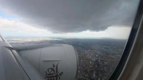 Plane Flying Over Dar Es Salaam Stock Footage 317501691