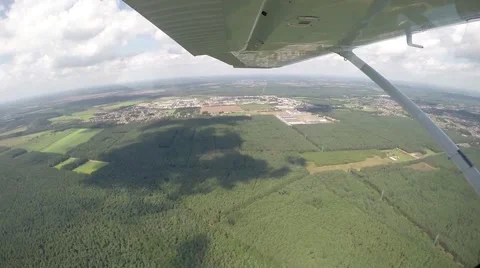 Plane flying over forest Video stock 53210968