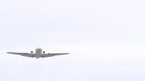 Plane Flying Over Head Stock Footage 92441742