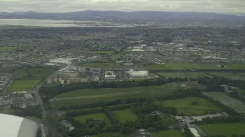Plane flying over land Stock Footage 133575015