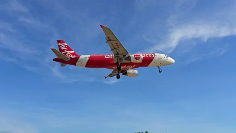 Plane is flying over the ocean Stock Footage 304321732