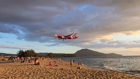 Plane is flying over the ocean Stock Footage 304412456
