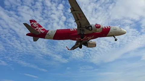 Plane is flying over the ocean Stock Footage 304414210