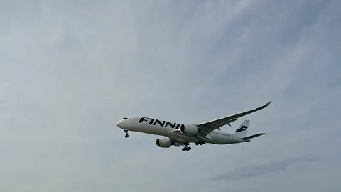 Plane is flying over the ocean Stock Footage 305036230