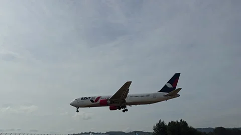 Plane is flying over the ocean Stock Footage 305037152