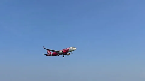 Plane is flying over the ocean Stock Footage 305061673