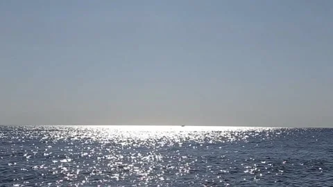The plane is flying over the sea Stock Footage 93605465