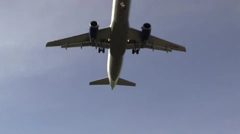 Plane flying overhead Stock Footage 4887833