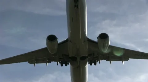 Plane flying overhead Stock Footage 11131917