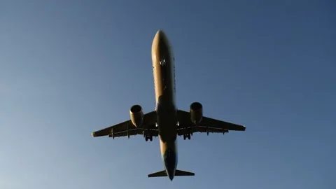 A plane flying overhead Video stock 133281961