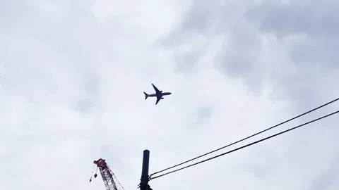 Plane Flying Overhead Stock Footage 318783691