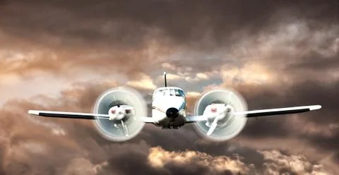 Plane flying Stock Photos