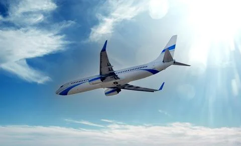 Plane Is Flying Stock Photos