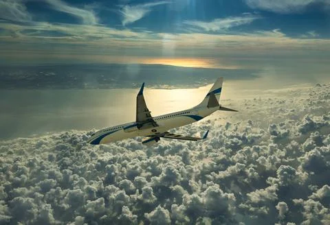 Plane Is Flying Stock Photos