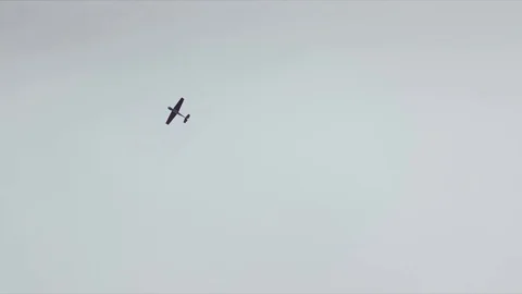A Plane flying in the sky Stock Footage