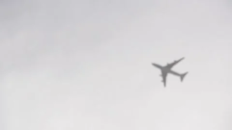 A plane flying in the sky Stock Footage 131892757